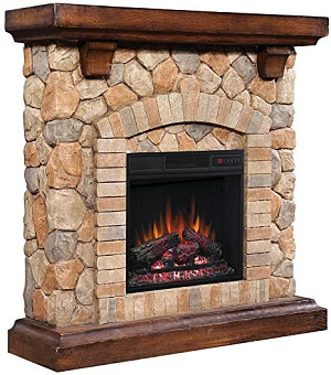 Tequesta Wall Mantel with 18" Elect...