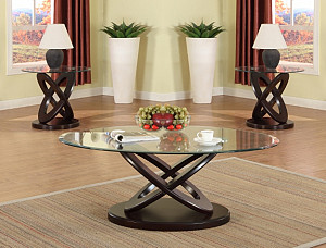 3PC CYCLONE Glass Table Set